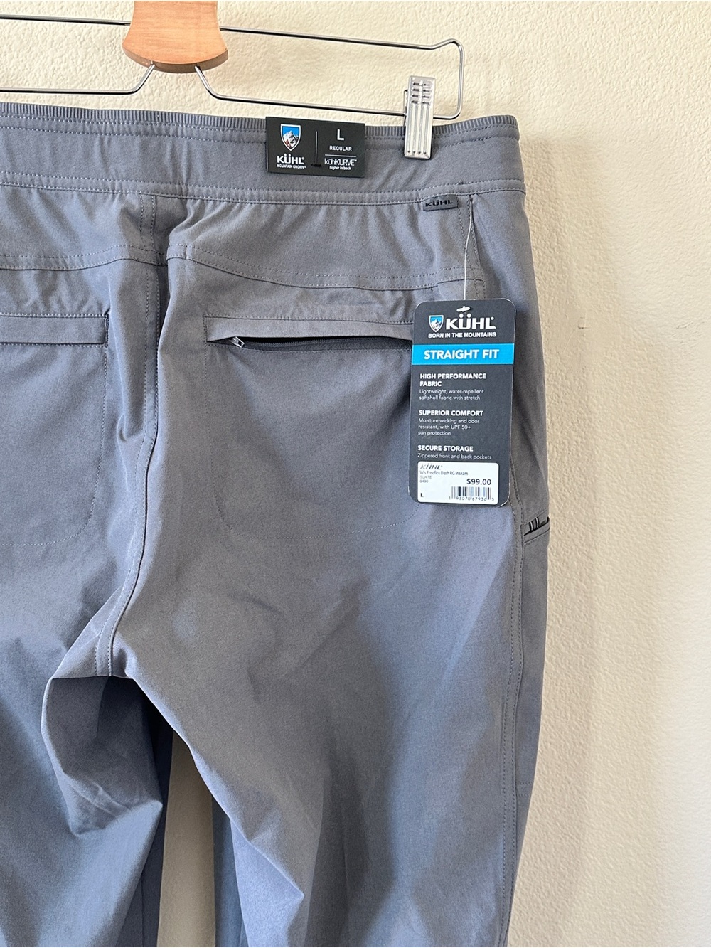 KÜHL Gray Freeflex Dash Straight Fit Higher Back Jogger Size L - Picture 9 of 13
